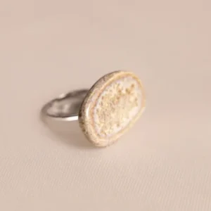 Anel Interestelar Branco Caramelo