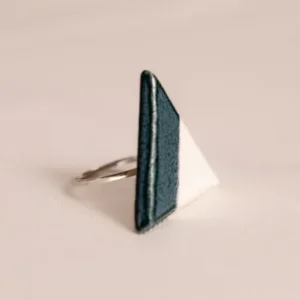 Anel Foguete Branco Cintilante e Eucalipto