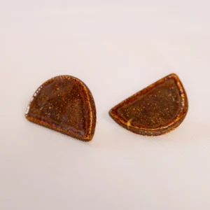 Brinco Meia-lua Inteira Corten