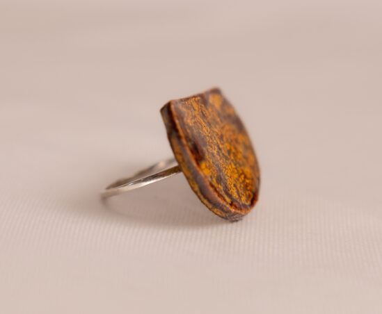 Anel Meia-Lua Inteira Corten