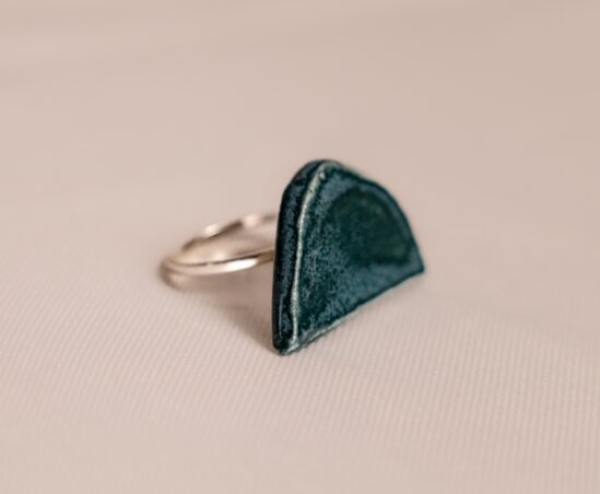 Anel Meia-Lua Inteira Eucalipto